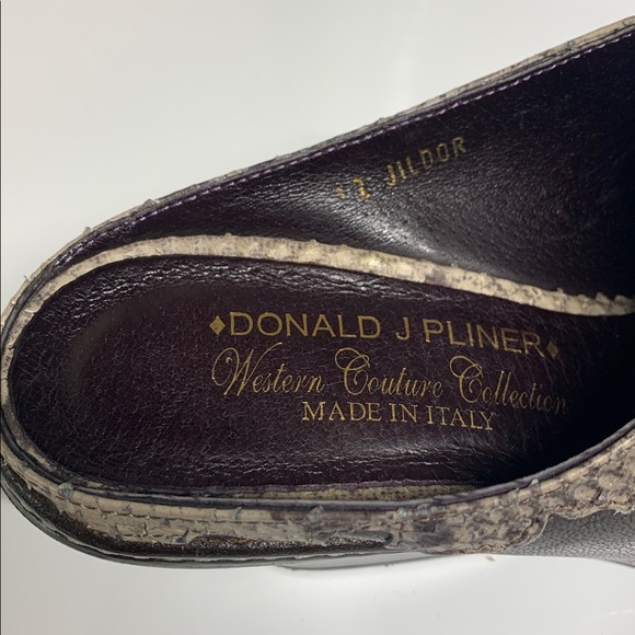 Donald J. Pliner Jildor Western Couture Collection Mule Clog Size  7.5M - Picture 7 of 8